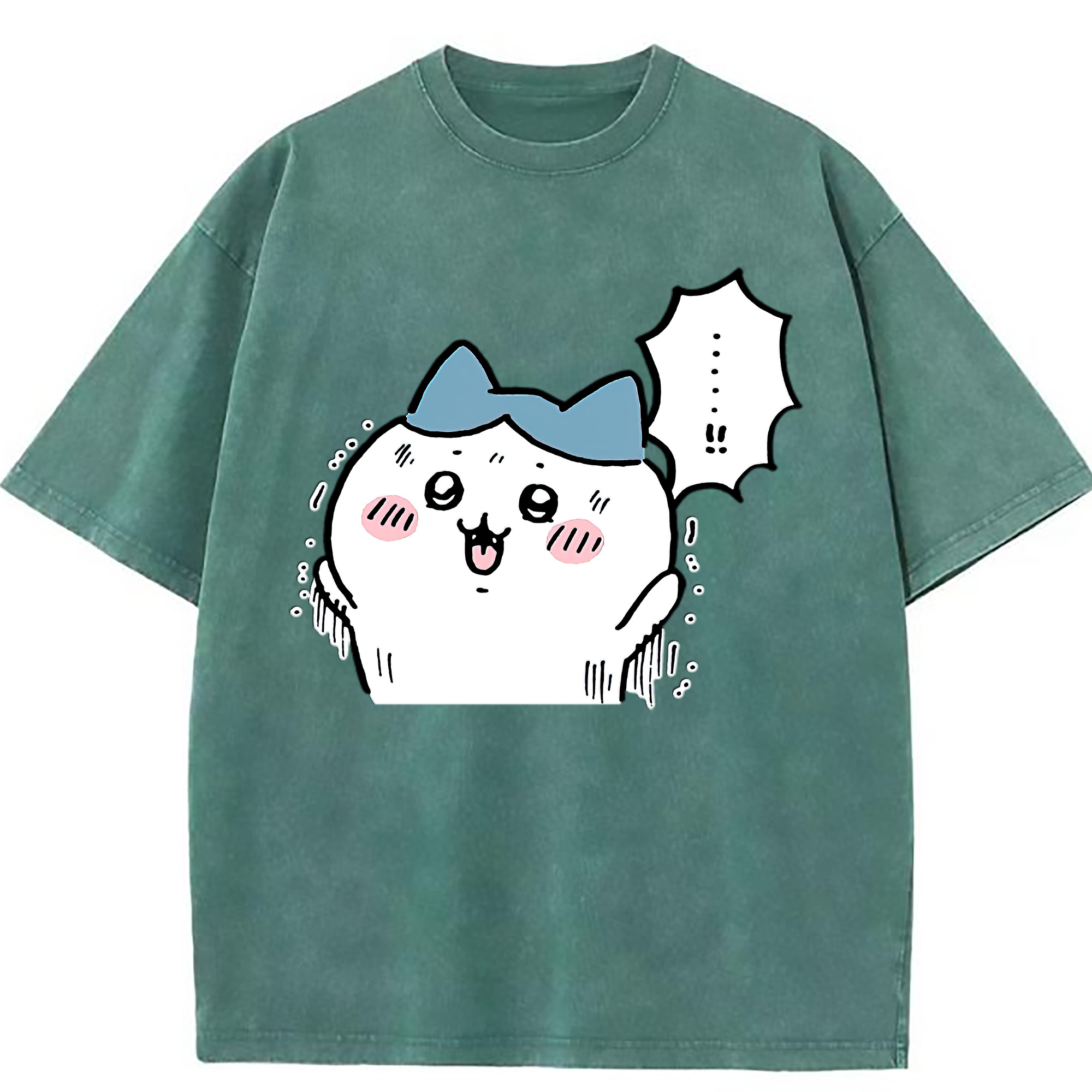 （画像用） ちいかわ ハチワレ Chii-kawa hachiware 綿100% ヴィンテージ風 半袖Tシャツ（フロントプリント）
